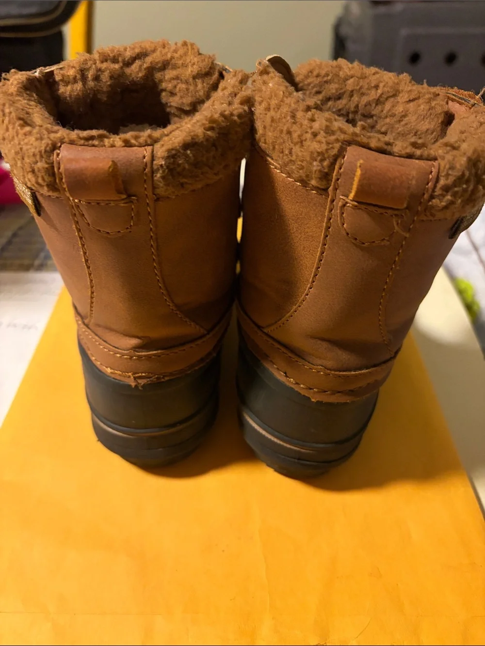 London Fog Kids Brown and Black Insulated Waterproof Snow Boots